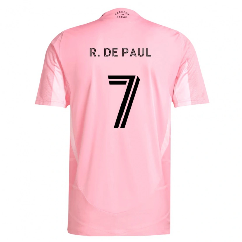 Danxen Criança Camisola Rodrigo De Paul #7 Rosa Preto Principal 2026/27 Camisa