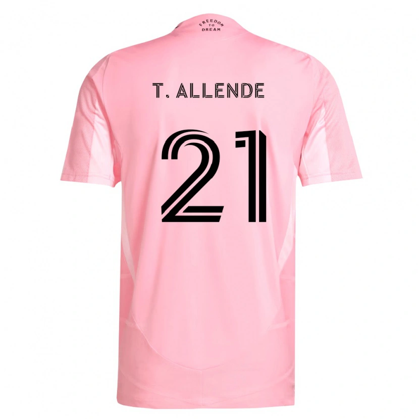 Danxen Criança Camisola Tadeo Allende #21 Rosa Preto Principal 2026/27 Camisa