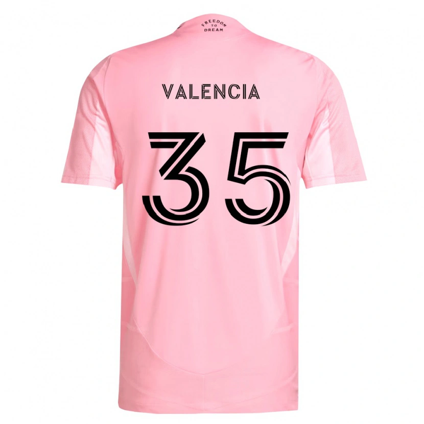 Danxen Criança Camisola Felipe Valencia #35 Rosa Preto Principal 2026/27 Camisa