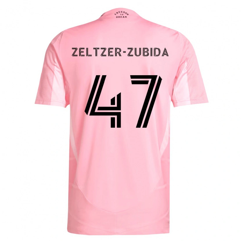 Danxen Criança Camisola Idoh Zeltzer-Zubida #47 Rosa Preto Principal 2026/27 Camisa