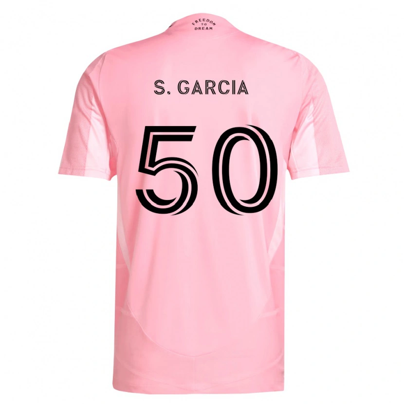 Danxen Criança Camisola Santiago Garcia #50 Rosa Preto Principal 2026/27 Camisa