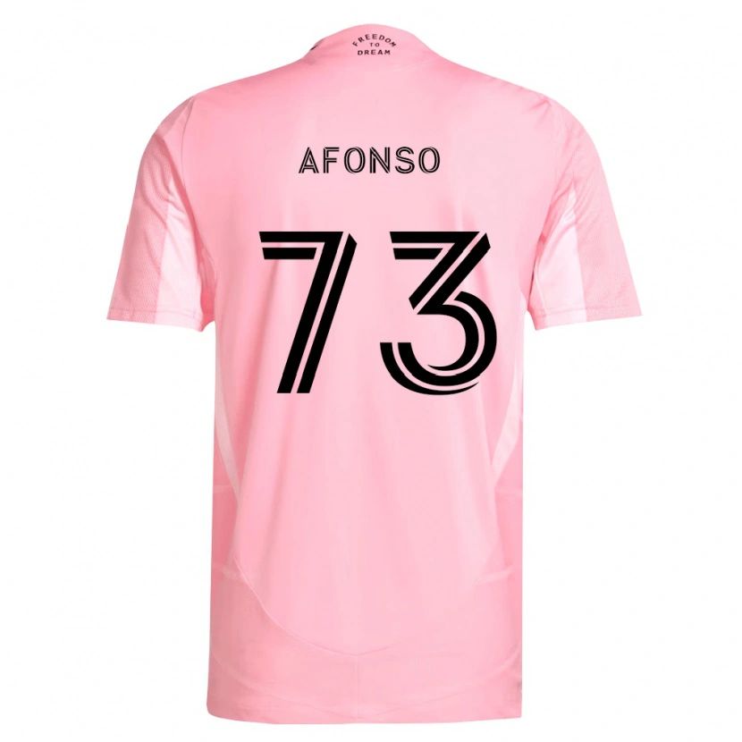 Danxen Criança Camisola Leo Afonso #73 Rosa Preto Principal 2026/27 Camisa