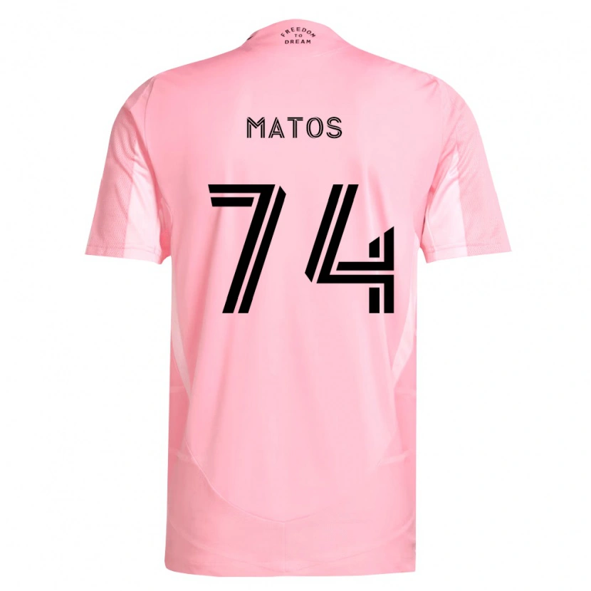 Danxen Criança Camisola Diego Matos #74 Rosa Preto Principal 2026/27 Camisa