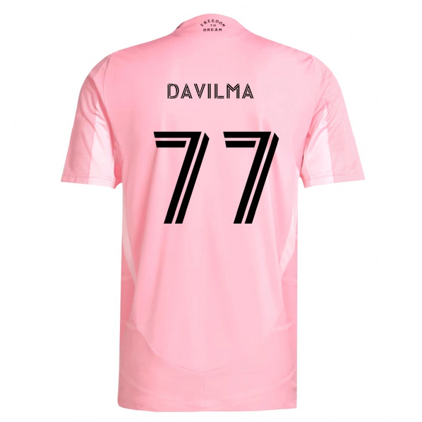Danxen Criança Camisola Kensly Davilma #77 Rosa Preto Principal 2026/27 Camisa