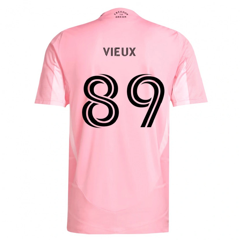 Danxen Criança Camisola Matthias Vieux #89 Rosa Preto Principal 2026/27 Camisa
