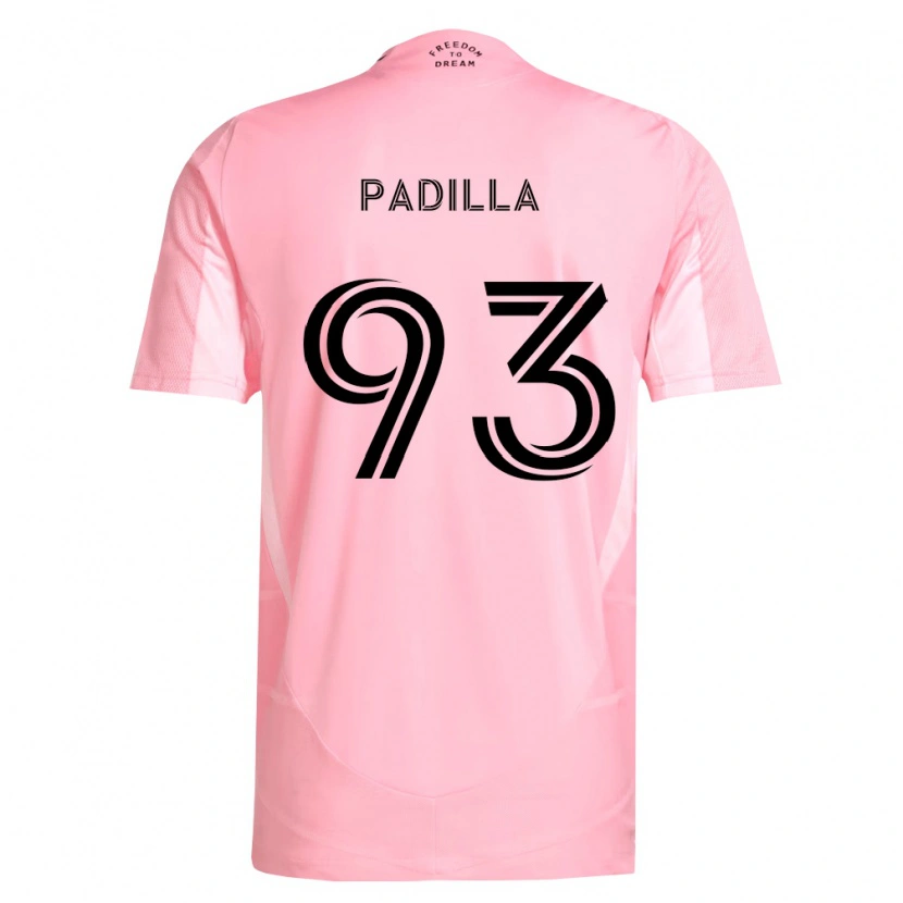 Danxen Criança Camisola Leandro Padilla #93 Rosa Preto Principal 2026/27 Camisa