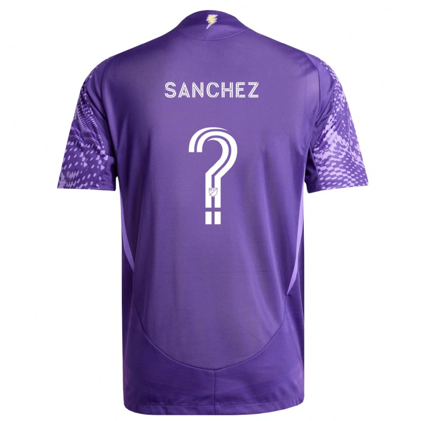 Danxen Criança Camisola Fernando Sanchez #0 Roxo Branco Principal 2026/27 Camisa