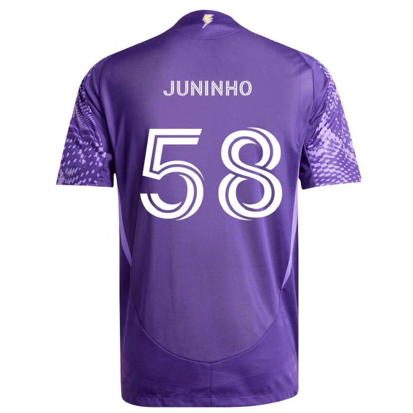 Danxen Criança Camisola Juninho #58 Roxo Branco Principal 2026/27 Camisa
