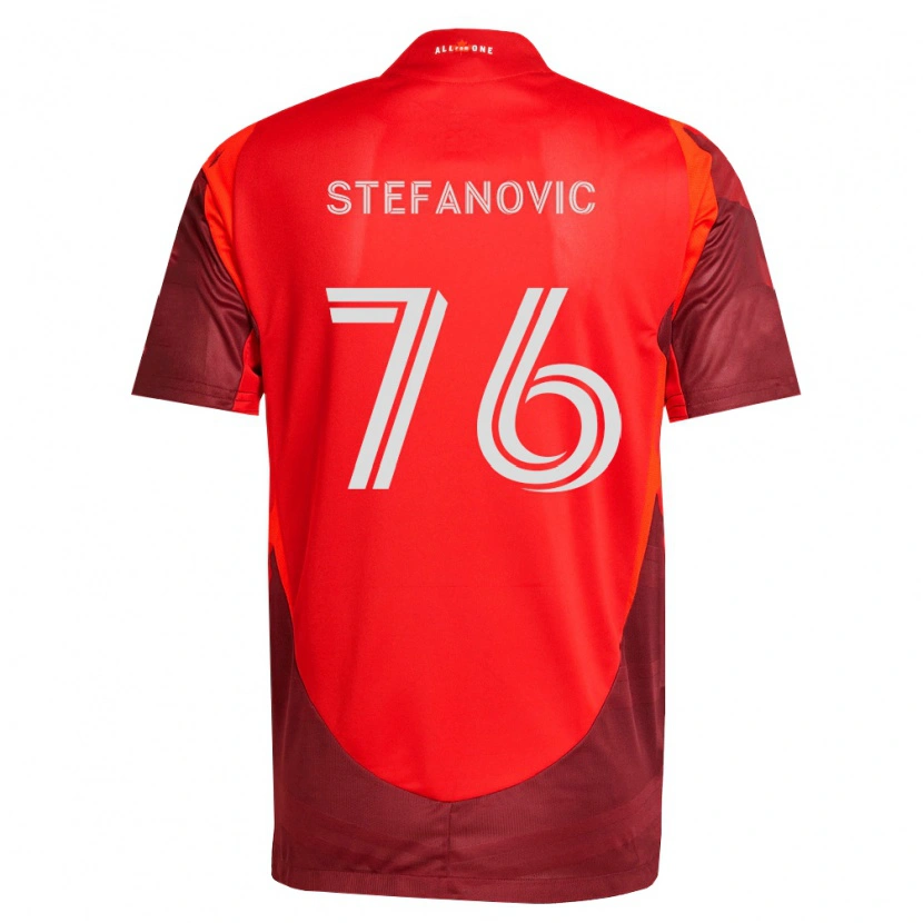 Danxen Criança Camisola Lazar Stefanović #76 Borgonha Vermelho Principal 2026/27 Camisa