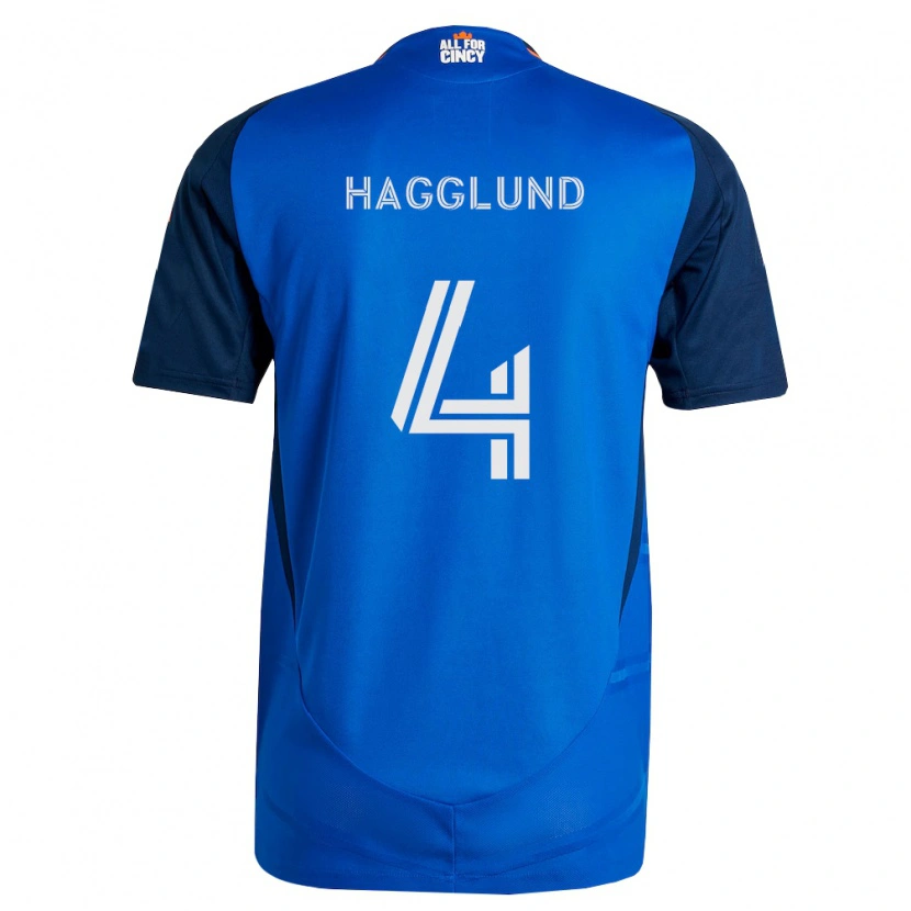 Danxen Criança Camisola Nick Hagglund #4 Azul Real Laranja Principal 2026/27 Camisa