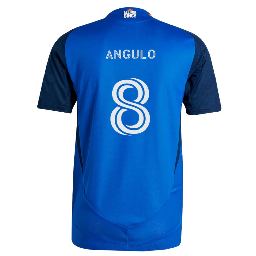 Danxen Criança Camisola Marco Angulo #8 Azul Real Laranja Principal 2026/27 Camisa