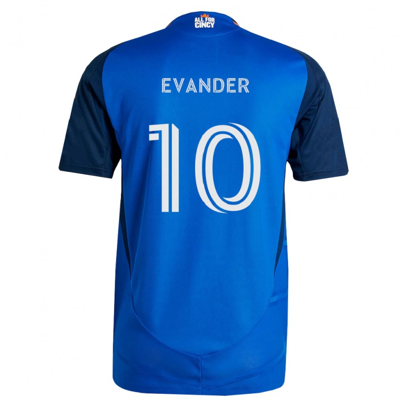 Danxen Criança Camisola Evander Da Silva Ferreira #10 Azul Real Laranja Principal 2026/27 Camisa