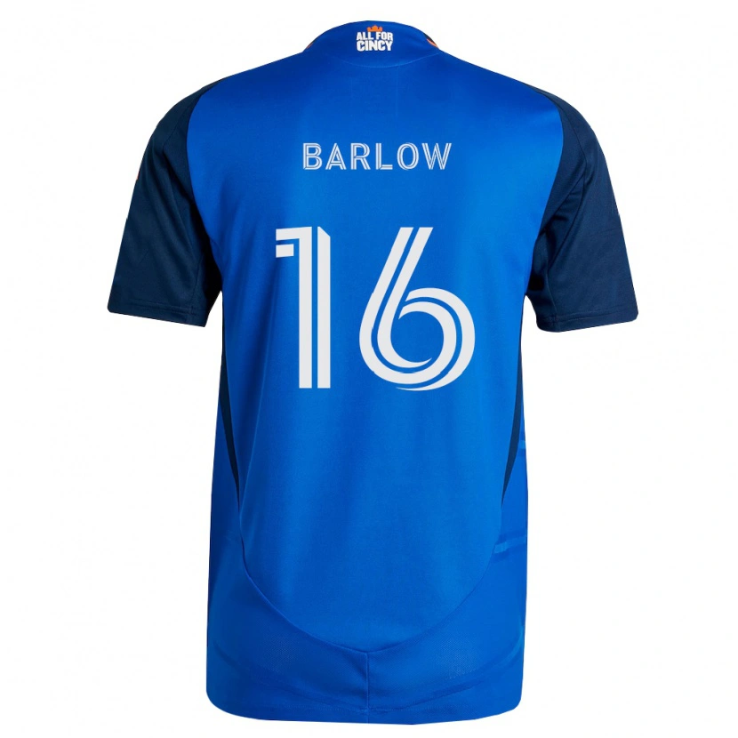 Danxen Criança Camisola Tom Barlow #16 Azul Real Laranja Principal 2026/27 Camisa