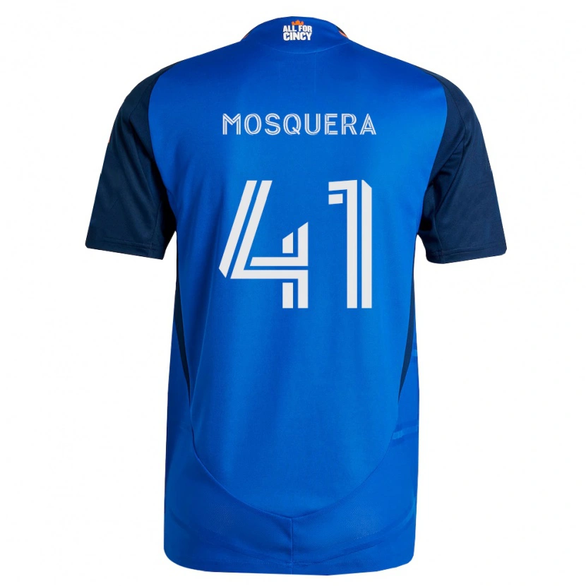 Danxen Criança Camisola Deiver Mosquera #41 Azul Real Laranja Principal 2026/27 Camisa