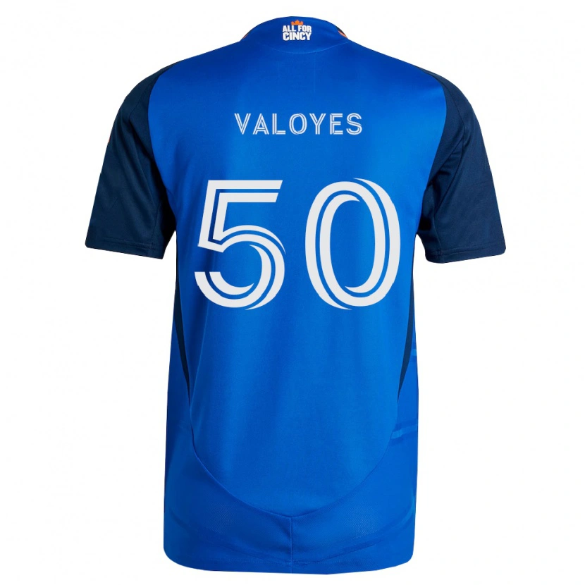 Danxen Criança Camisola Yeiner Valoyes #50 Azul Real Laranja Principal 2026/27 Camisa