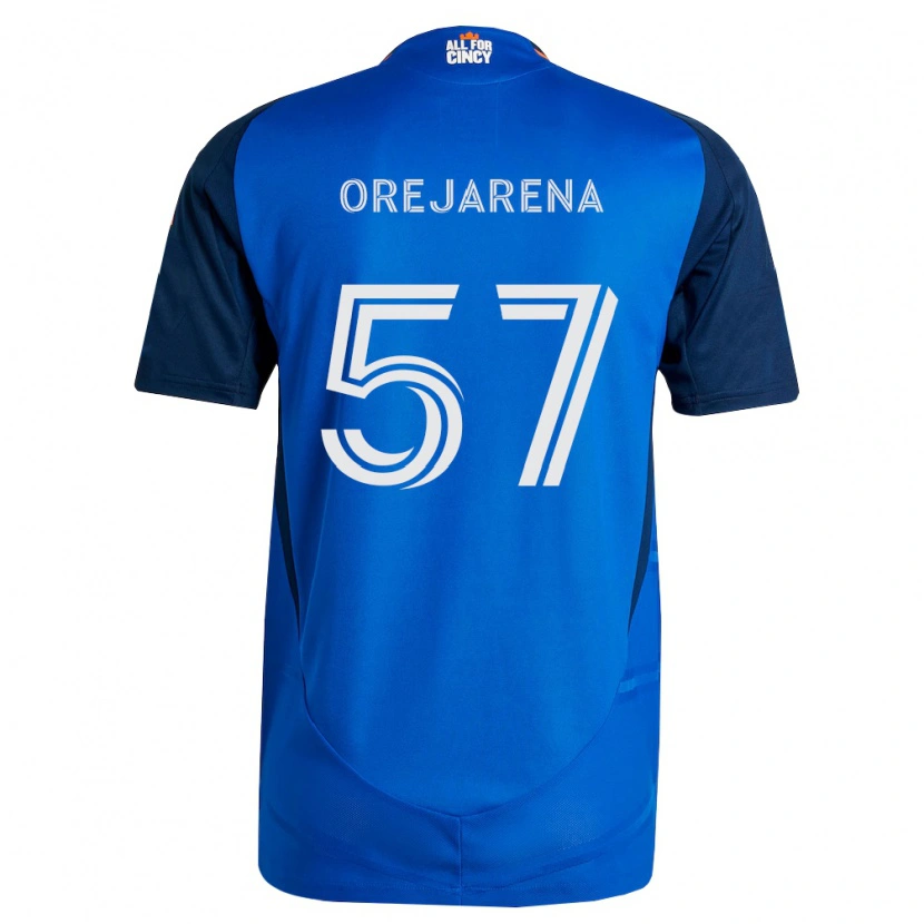 Danxen Criança Camisola Leo Orejarena #57 Azul Real Laranja Principal 2026/27 Camisa