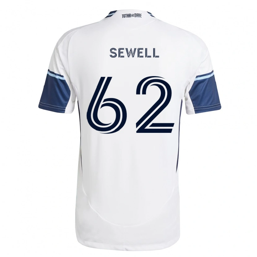Danxen Criança Camisola Ryder Sewell #62 Branco Azul Real Principal 2026/27 Camisa