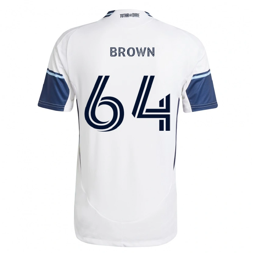Danxen Criança Camisola Tyler Brown #64 Branco Azul Real Principal 2026/27 Camisa