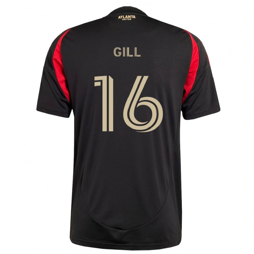 Danxen Criança Camisola Adrian Gill #16 Preto Vermelho Principal 2026/27 Camisa