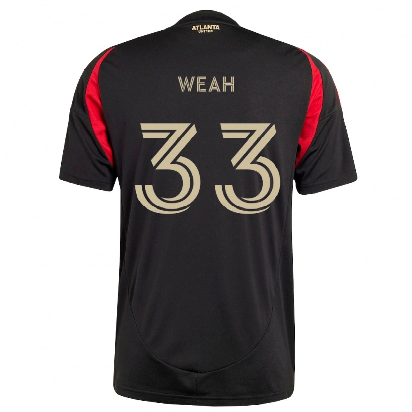 Danxen Criança Camisola Patrick Weah #33 Preto Vermelho Principal 2026/27 Camisa