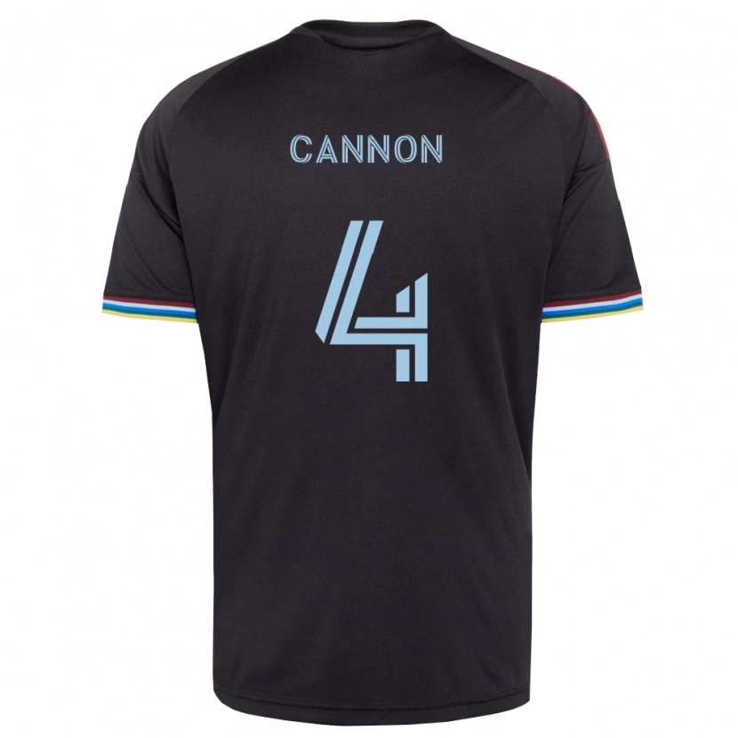 Danxen Criança Camisola Reggie Cannon #4 Preto Azul Celeste Principal 2026/27 Camisa