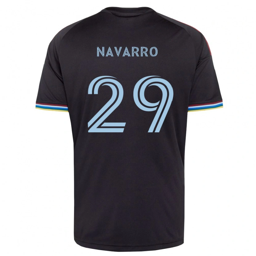Danxen Criança Camisola Miguel Navarro #29 Preto Azul Celeste Principal 2026/27 Camisa