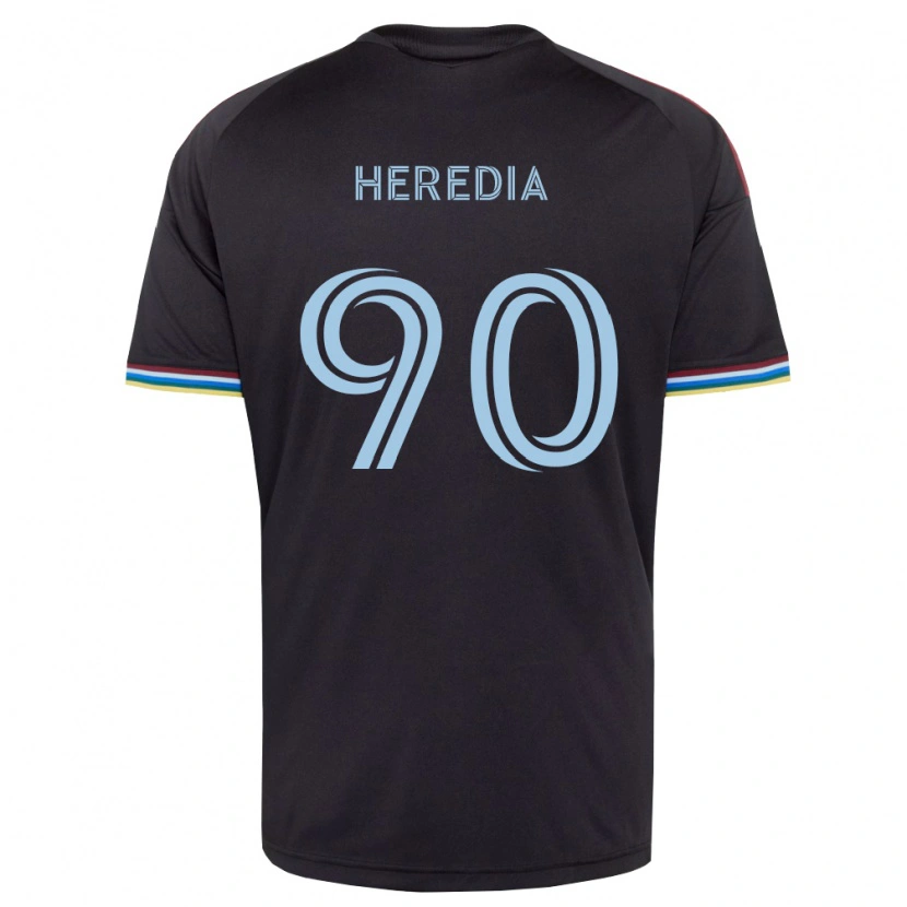 Danxen Criança Camisola Edgar Heredia #90 Preto Azul Celeste Principal 2026/27 Camisa