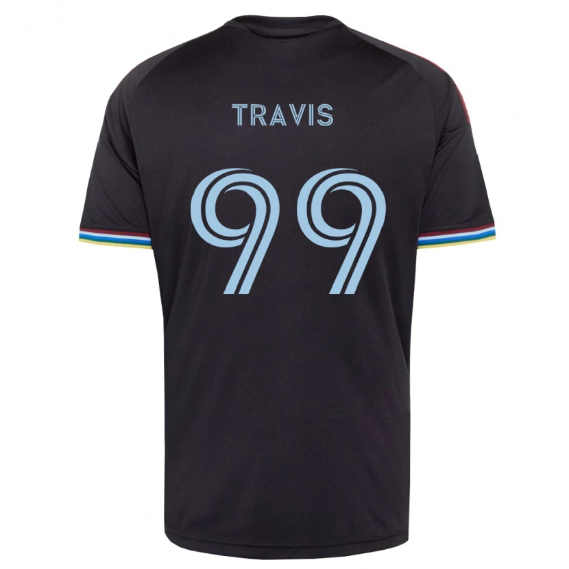 Danxen Criança Camisola Jackson Travis #99 Preto Azul Celeste Principal 2026/27 Camisa