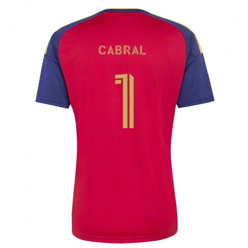 Danxen Criança Camisola Rafael Cabral #1 Azul Real Marrom Vermelho Principal 2026/27 Camisa