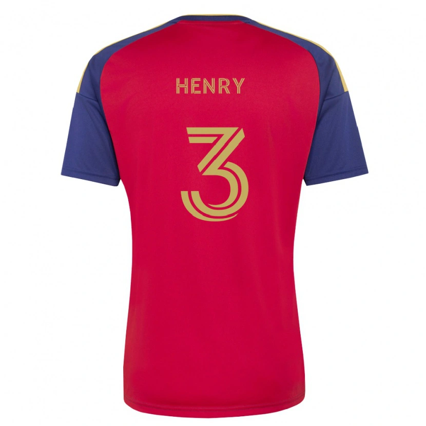 Danxen Criança Camisola Kobi Henry #3 Azul Real Marrom Vermelho Principal 2026/27 Camisa