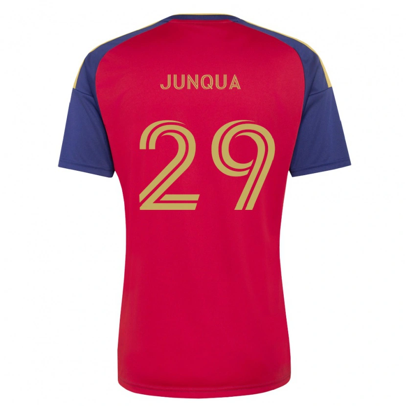 Danxen Criança Camisola Sam Junqua #29 Azul Real Marrom Vermelho Principal 2026/27 Camisa