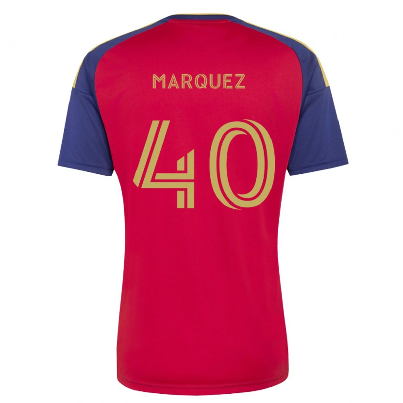 Danxen Criança Camisola Omar Marquez #40 Azul Real Marrom Vermelho Principal 2026/27 Camisa