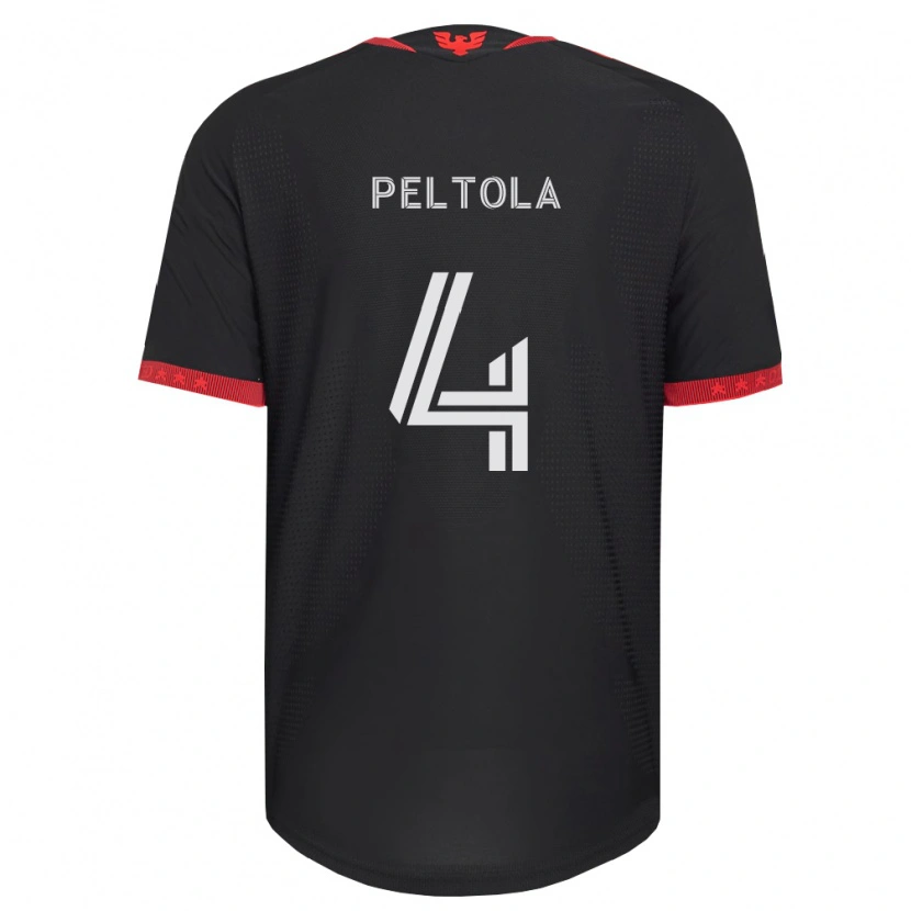 Danxen Criança Camisola Matti Peltola #4 Preto Branco Vermelho Principal 2026/27 Camisa