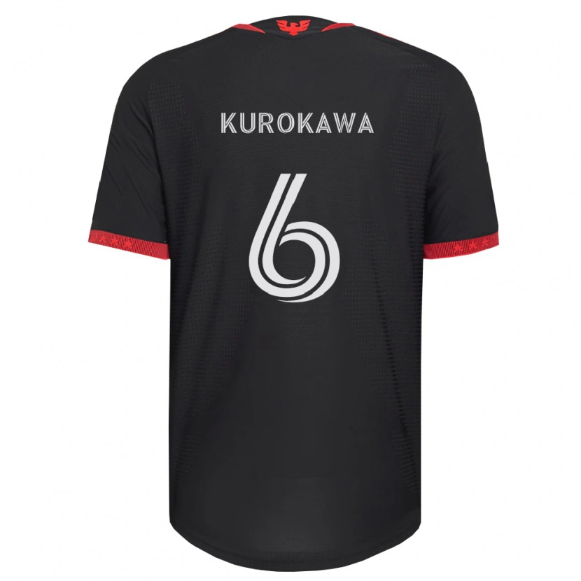 Danxen Criança Camisola Keisuke Kurokawa #6 Preto Branco Vermelho Principal 2026/27 Camisa