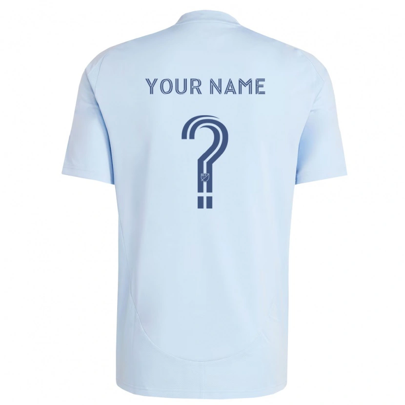 Danxen Criança Camisola Seu Nome #0 Azul Claro Cinza Claro Principal 2026/27 Camisa