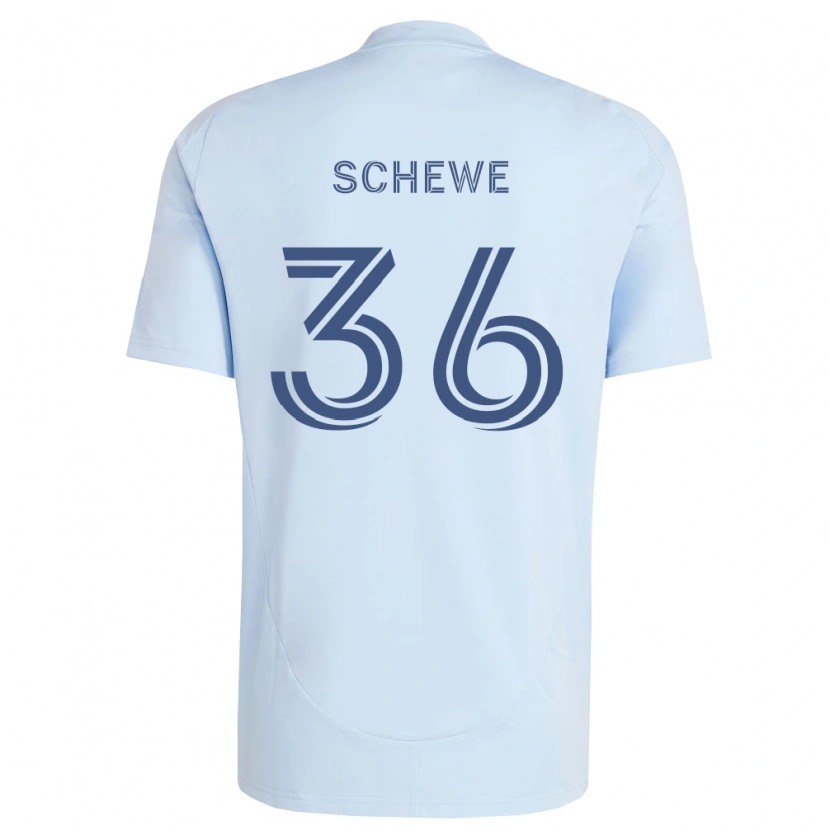Danxen Criança Camisola Ryan Schewe #36 Azul Claro Cinza Claro Principal 2026/27 Camisa