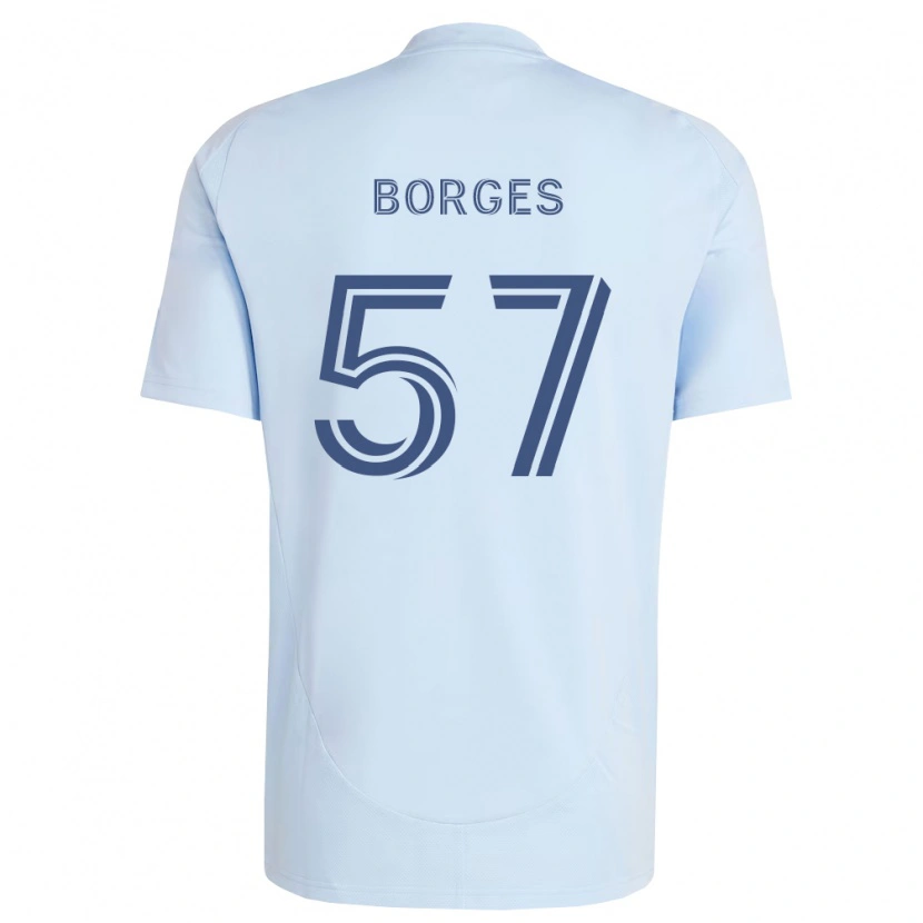 Danxen Criança Camisola Diego Borges #57 Azul Claro Cinza Claro Principal 2026/27 Camisa