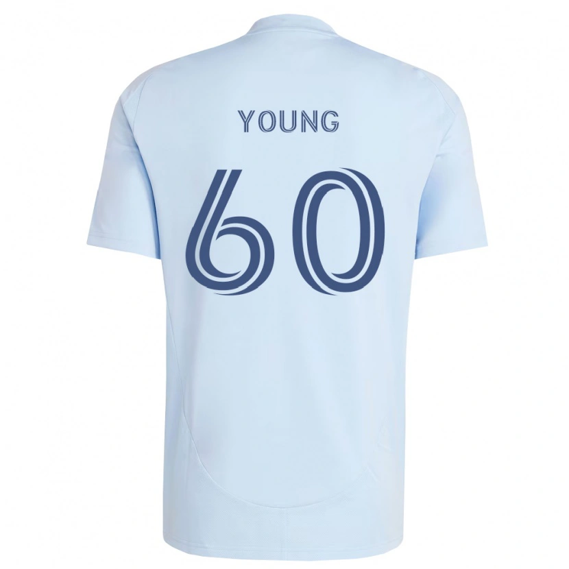 Danxen Criança Camisola Nate Young #60 Azul Claro Cinza Claro Principal 2026/27 Camisa