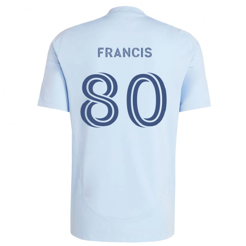 Danxen Criança Camisola Makhi Francis #80 Azul Claro Cinza Claro Principal 2026/27 Camisa