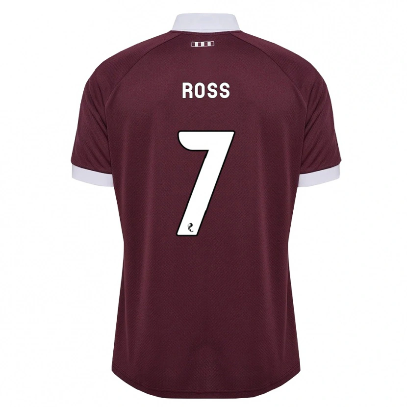 Danxen Criança Camisola Mackenzie Ross #7 Branco Borgonha Principal 2026/27 Camisa