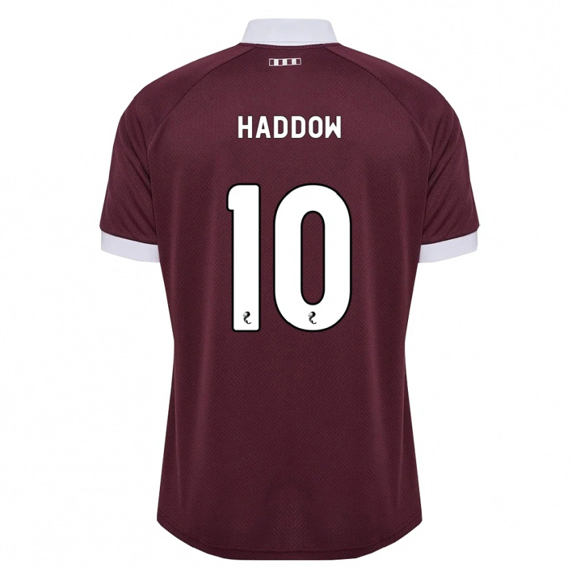 Danxen Criança Camisola Aiden Haddow #10 Branco Borgonha Principal 2026/27 Camisa