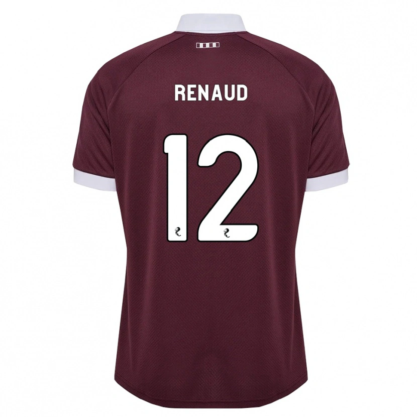 Danxen Criança Camisola Tom Renaud #12 Branco Borgonha Principal 2026/27 Camisa