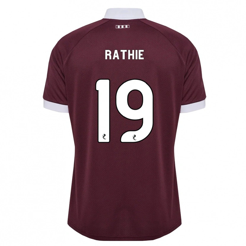 Danxen Criança Camisola Luke Rathie #19 Branco Borgonha Principal 2026/27 Camisa