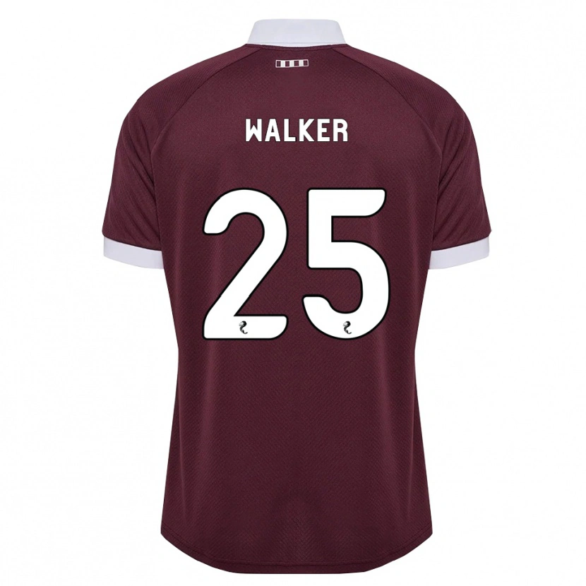Danxen Criança Camisola Liam Walker #25 Branco Borgonha Principal 2026/27 Camisa