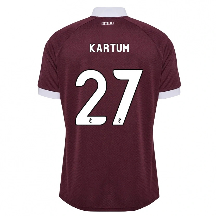 Danxen Criança Camisola Sander Kartum #27 Branco Borgonha Principal 2026/27 Camisa