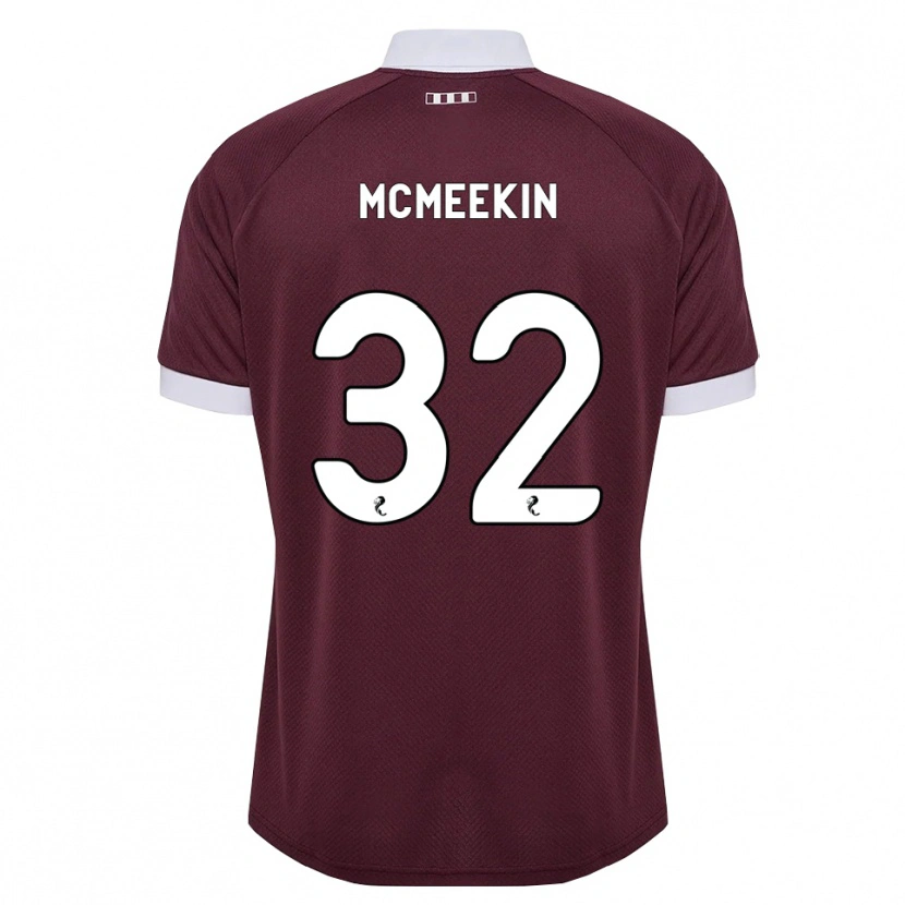Danxen Criança Camisola Keir Mcmeekin #32 Branco Borgonha Principal 2026/27 Camisa