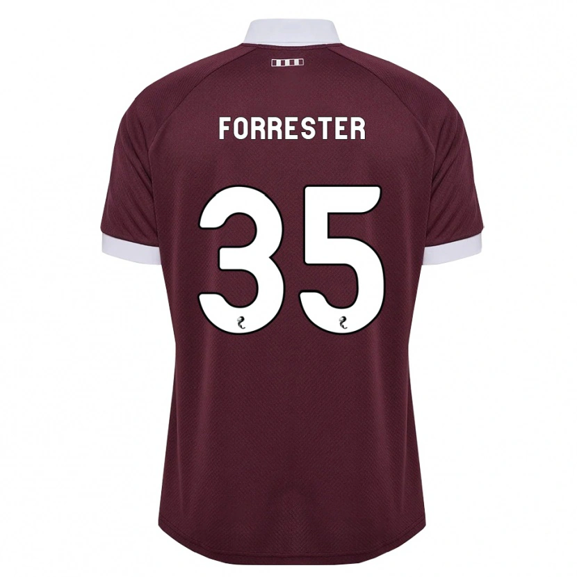 Danxen Criança Camisola Adam Forrester #35 Branco Borgonha Principal 2026/27 Camisa