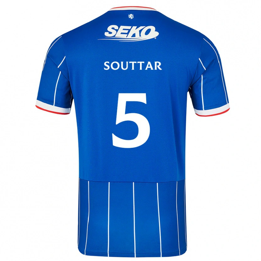 Danxen Criança Camisola John Souttar #5 Vermelho Azul Branco Principal 2026/27 Camisa