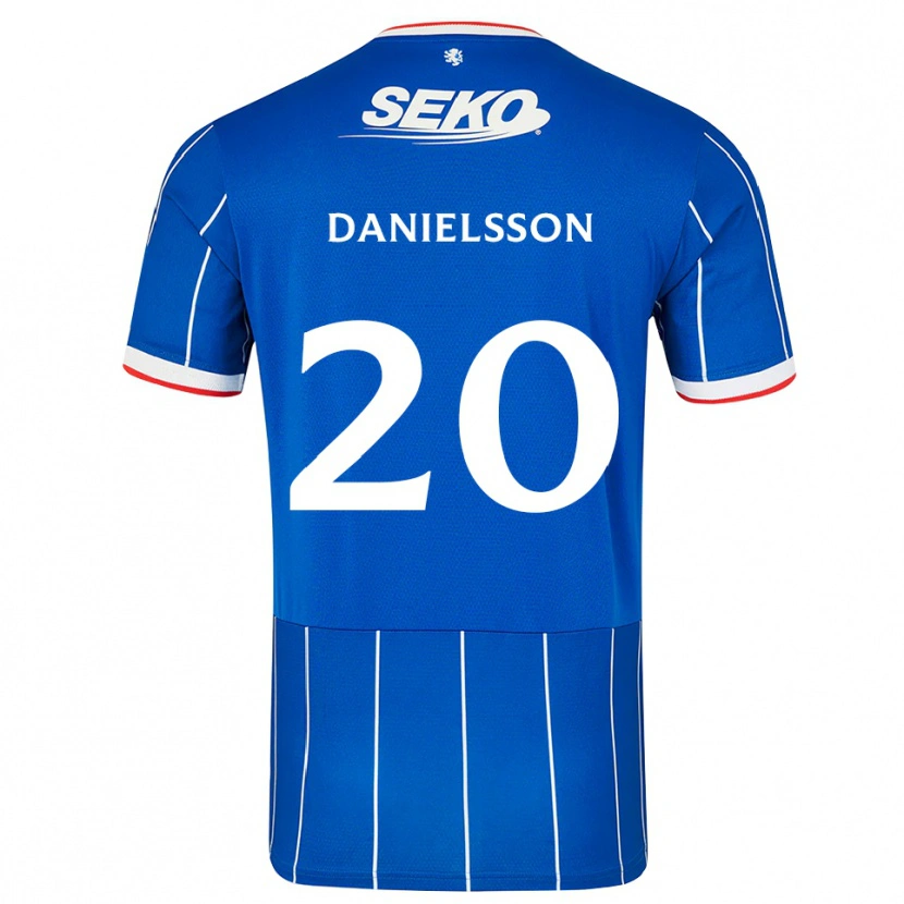 Danxen Criança Camisola Jenny Julia Danielsson #20 Vermelho Azul Branco Principal 2026/27 Camisa