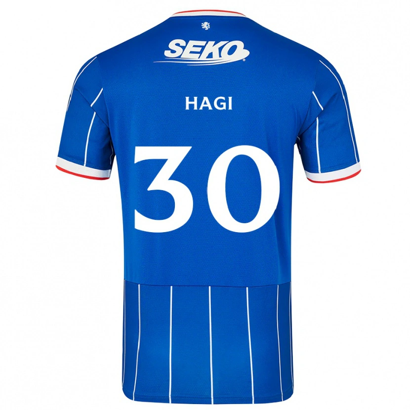Danxen Criança Camisola Ianis Hagi #30 Vermelho Azul Branco Principal 2026/27 Camisa